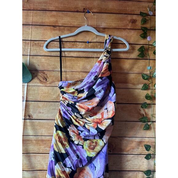 Anthropologie Ellen asymmetrical dress Geisha Design floral Size S - Picture 5 of 11